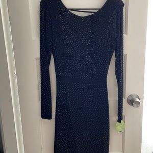 Black sequins dress backless brand new with tags